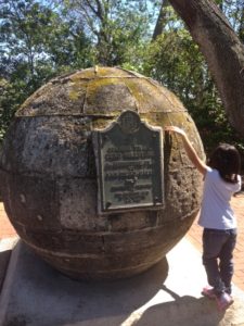 You may think, as I did, that this is a moss-covered model of the Death Star but that's not what it is. Actually, it's a trailhead and the end of the trail? That's in California!